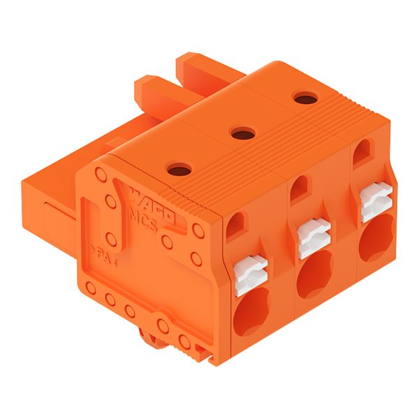 1-conductor female connector push-button Push-in CAGE CLAMP® orange image 1