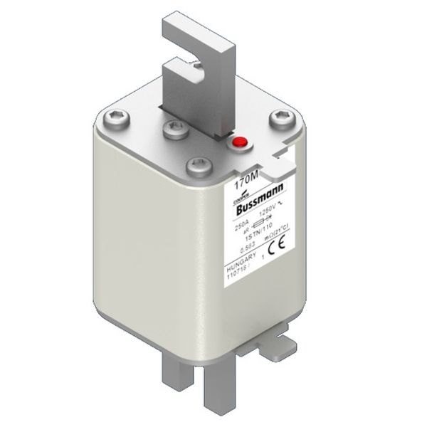 Fuse-link, high speed, 50 A, AC 690 V, DIN 1, 52 x 66 x 135 mm, gR, DIN, IEC, single indicator image 2