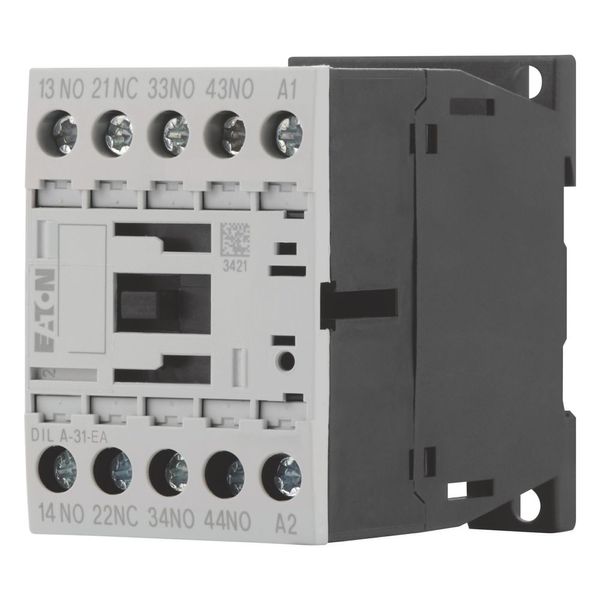 Contactor relay (-EA) , 230 V 50 Hz, 240 V 60 Hz, 3 N/O, 1 NC, Screw terminals, AC operation image 1