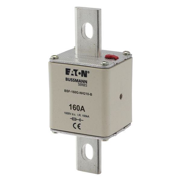 Fuse-link, high speed, 160 A, DC 1000 V, NH2, 54 x 61 x 150 mm, gBat, IEC, bolted connection image 10