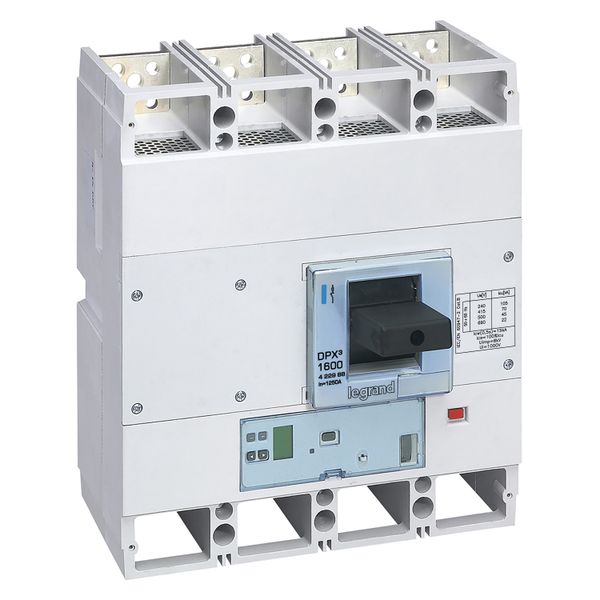 DPX³1600 power circuit breaker with S10 electronic release and measuring unit breaking capacity 70kA 400V~ - 4P - 1250A image 1