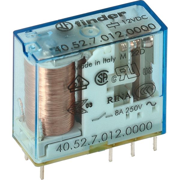 PCB/Plug-in Rel. 5mm.pinning 2CO 8A/12VDC/SEN/Agni (40.52.7.012.0000) image 3