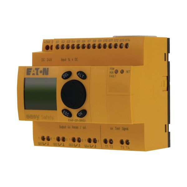 Safety relay, 24 V DC, 14DI, 4DO relays, display, easyNet image 9