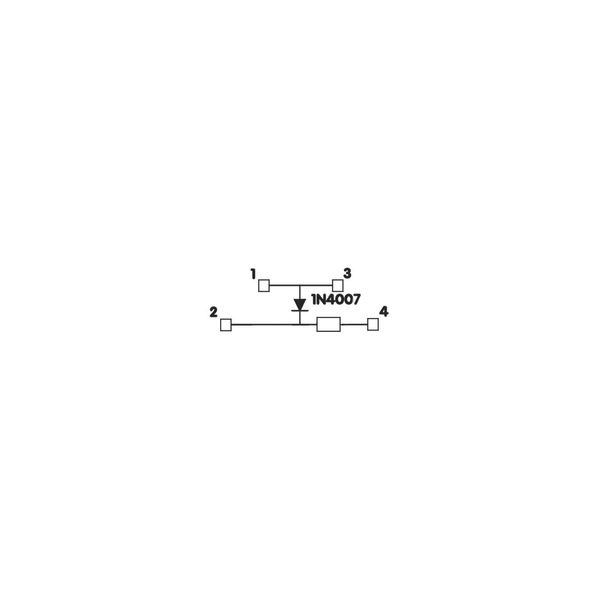 Screw terminal block 4mm2, 2-levels, with 1A diodes, E-type, grey.color image 1