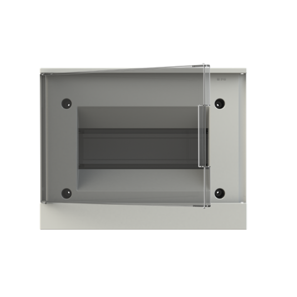 BEF402208 basic E Flush Mounted Transparent Grey Door 8 Module ; BEF402208 image 1