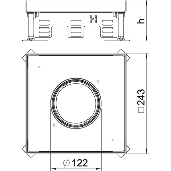 RKFN2 9 VMSL1N16 Square cassette SL for tube 243x243mm image 2