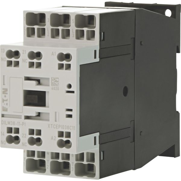 Contactor, 3 pole, 380 V 400 V 18.5 kW, 1 N/O, 1 NC, 220 V 50/60 Hz, AC operation, Push in terminals image 27