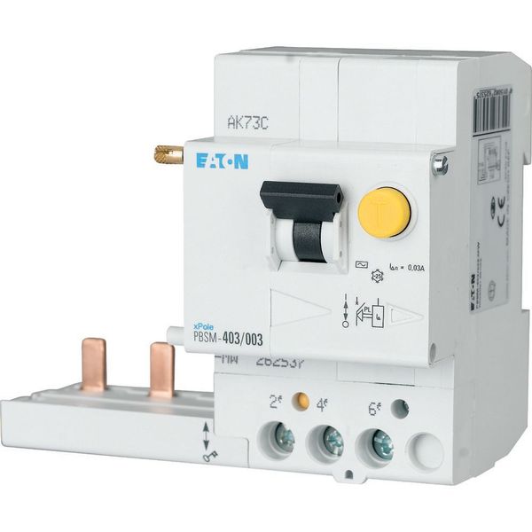 Residual-current circuit breaker trip block for PLS. 40A, 3 p, 30mA, type AC image 3