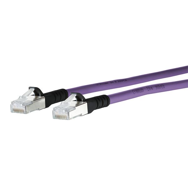 Patch cord Cat.6A AWG 26 5.0 m purple-black image 1