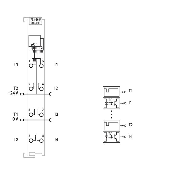 Fail-safe 4-channel digital input 24 VDC PROFIsafe V2.0 iPar yellow image 6