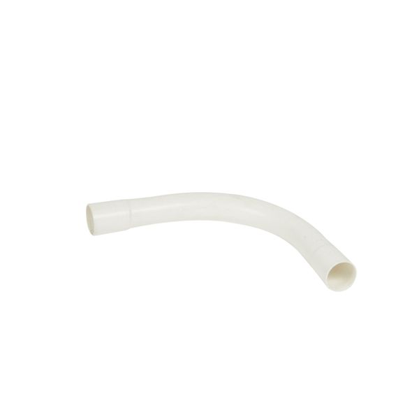 Large radius 90° IP44 Ø25mm and 90mm radius handlebar - white RAL9010 antimicrobial image 1