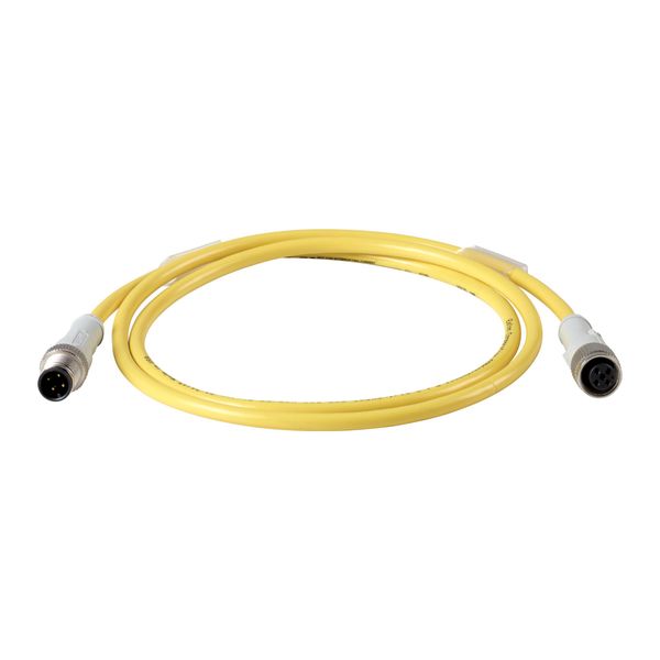Connection cable, 4p, DC current, coupling M12 flat, plug, straight, L=1m image 3