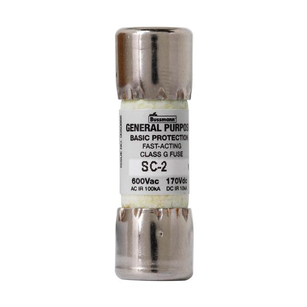 Fuse-link, low voltage, 2 A, AC 600 V, DC 170 V, 33.3 x 10.4 mm, G, UL, CSA, fast-acting image 15