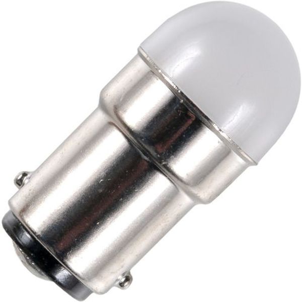 LED Ba15d 4xSMD T18x35 24V 50-60Lm 1W 3000K 25Khrs AC/DC White image 1