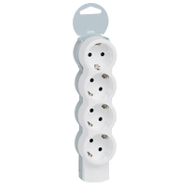 Standard multi-outlet extension - 4x2P+E - without cord image 1