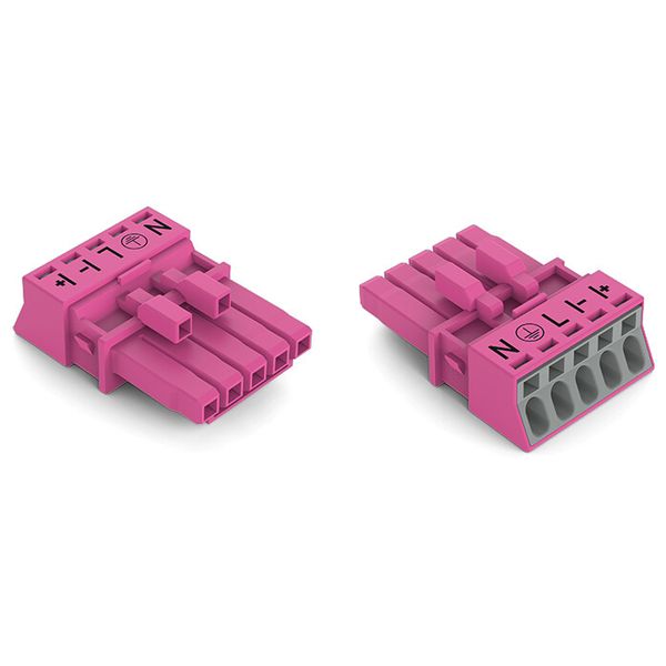 Socket 5-pole Cod. B pink image 2