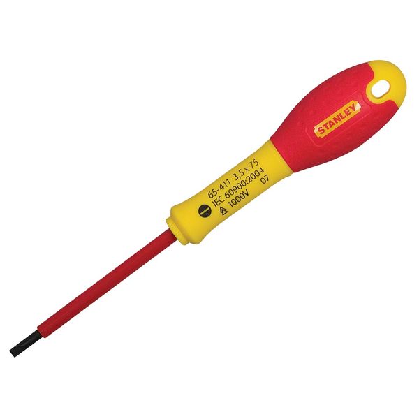 Insulated Screwdriver FATMax VDE 3.5*75MM 0-65-411 Stanley image 1