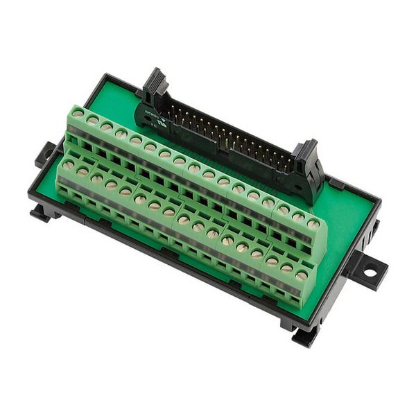 DIN-rail mounting terminal block, MIL34 socket, screw clamp, 34 points image 2