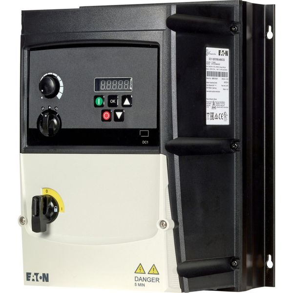 Variable frequency drive, 230 V AC, 1-phase, 15.3 A, 4 kW, IP66/NEMA 4X, Radio interference suppression filter, Brake chopper, 7-digital display assem image 17