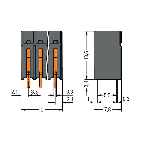 THR PCB terminal block push-button 1.5 mm², black image 2