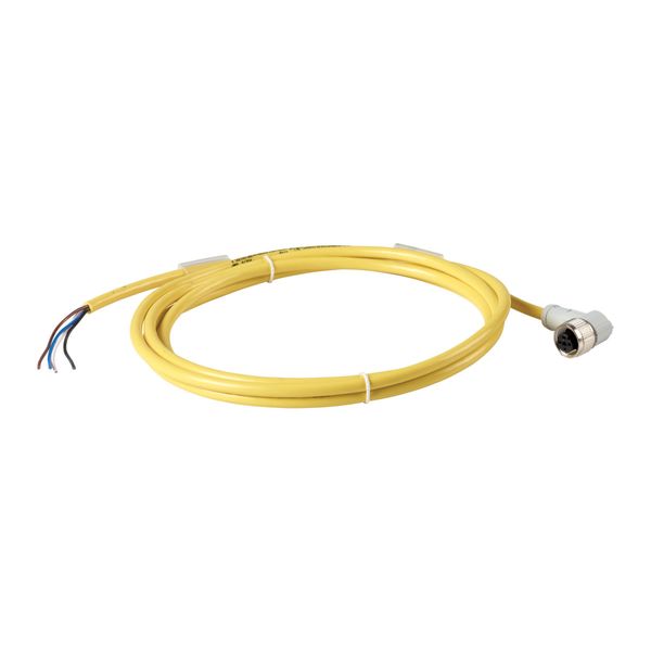 Connection cable, 4p, DC current, coupling m12 angled, open end, L=2m image 3