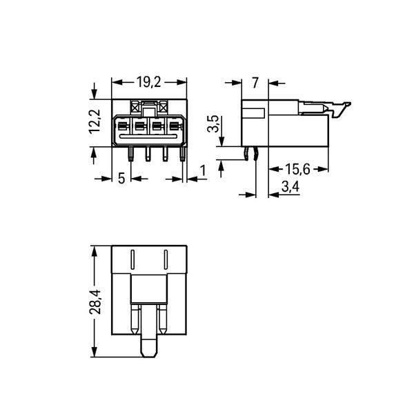 Plug for PCBs angled 4-pole black image 4