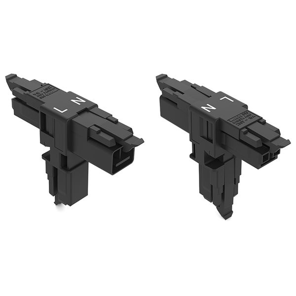 T-distribution connector 2-pole Cod. A black image 3