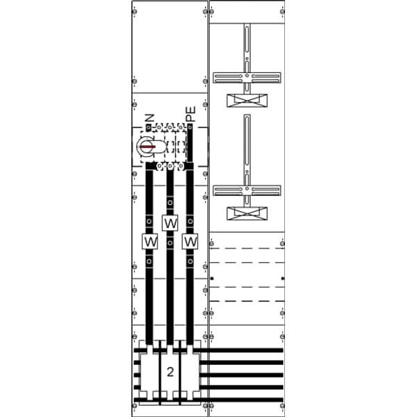 KA4316 Measurement and metering transformer board, Field width: 2, Rows: 0, 1350 mm x 500 mm x 160 mm, IP2XC image 4