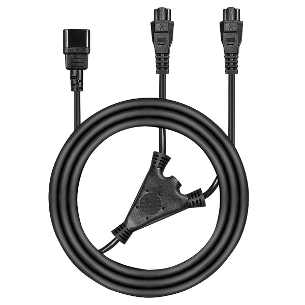 2.5m IEC C14 an 2x C5 Mains Cable IEC C14 Connector to 2x IEC C5 Connector image 2