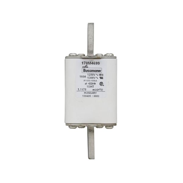 Fuse-link, high speed, 160 A, AC 1250 V, size 1, 53 x 63 x 135 mm, aR, IEC, single indicator image 7