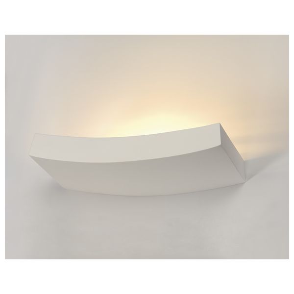 GL 102 CURVE Wall lamp, R7s 78mm, max. 100W, white plaster image 1