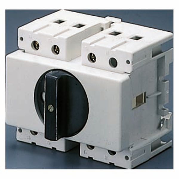 ROTARY CONTROL SWITCH - FOR DIN RAIL - BLACK HANDLE - 4P 5M EN50022 63A - IP65 image 2