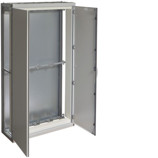 Modular stand-alone distrib. IP41 1100x2000x400 120° RAL7035 rear wall image 1