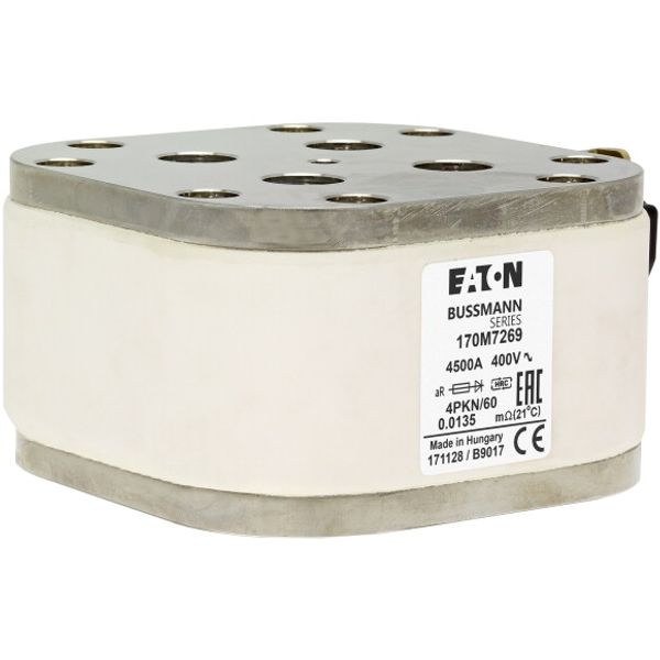 Fuse-link, high speed, 4500 A, AC 400 V, size 4, 120 x 105 x 59 mm, aR, IEC, single indicator image 7