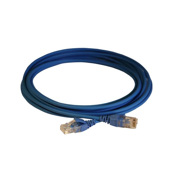 Patch cord RJ45 category 6 U/UTP high density standard LSZH blue 5 meters image 1