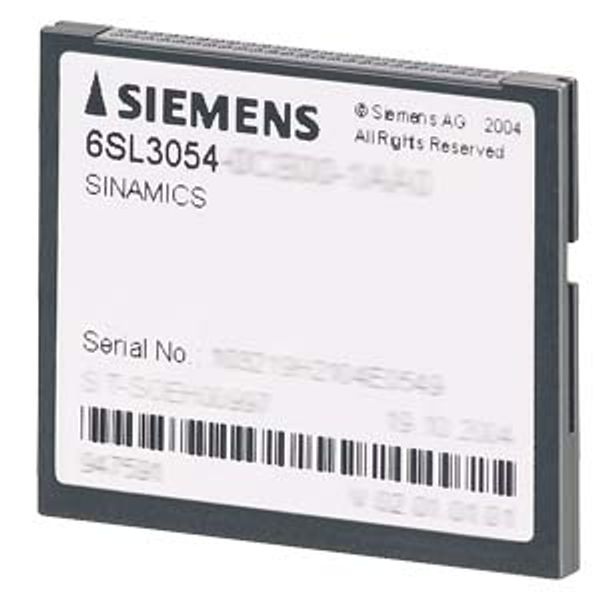 SINAMICS S120 CompactFlash card incl. performance expansion incl. licensing (Certificate of  6SL3054-0FC31-1BA0-Z A05 image 1