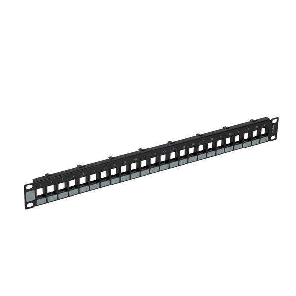 Patch panel 24 x RJ45 category 5e and 6 UTP Keystone without holder image 1