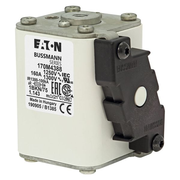 Fuse-link, high speed, 160 A, AC 1250 V, size 1, 53 x 69 x 74 mm, aR, IEC, UL, single indicator image 11