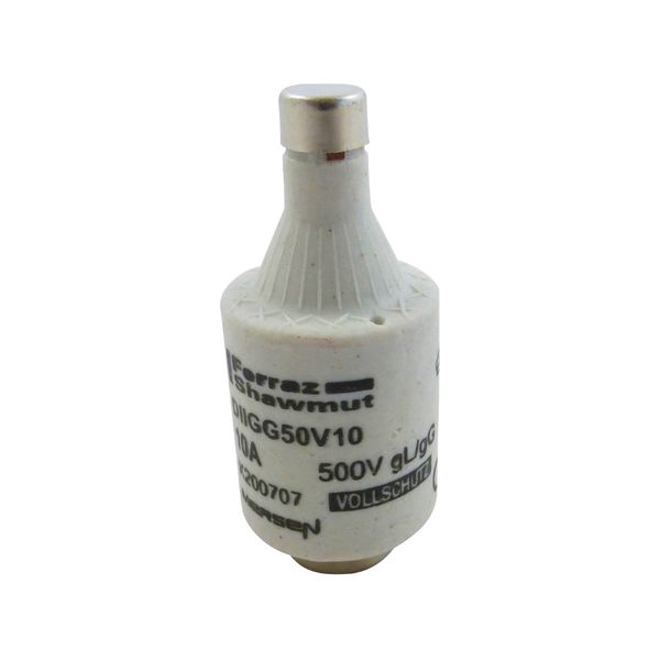 DIN D Fuse-link gG Size DII 500VAC 500VDC 10A Red image 1