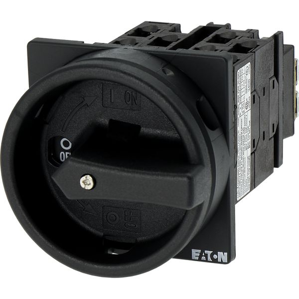 Main switch, T0, 20 A, flush mounting, 4 contact unit(s), 8-pole, STOP function, With black rotary handle and locking ring, Lockable in the 0 (Off) po image 9