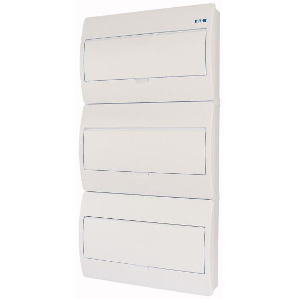 ECO Compact distribution board, surface mounted, 3-rows, 18 MU, IP40 image 1