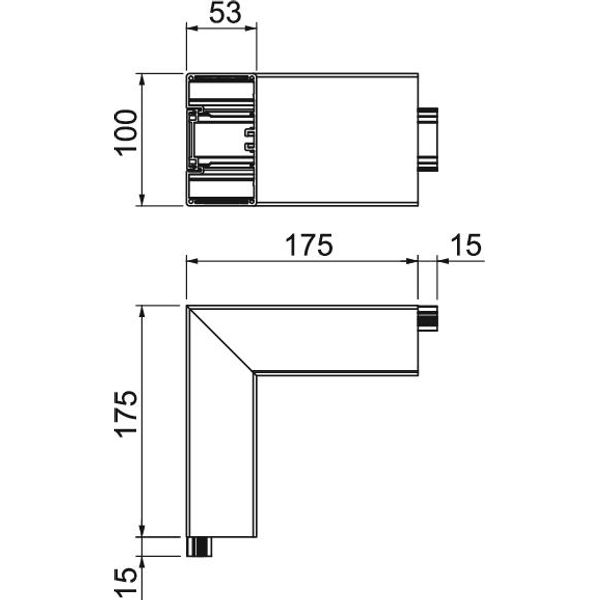 GA-AS53100EL External corner Aluminium, rigid form 53x100x175 image 2