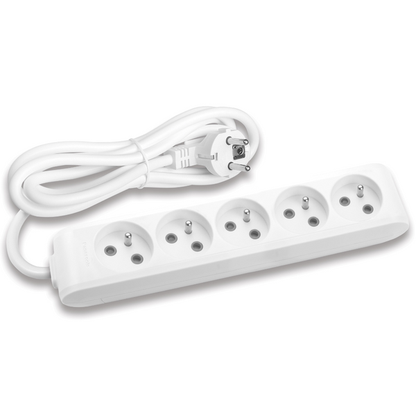 X-tendia White Five Gang Earth Socket - Cable Up(Screw Connection)P image 1