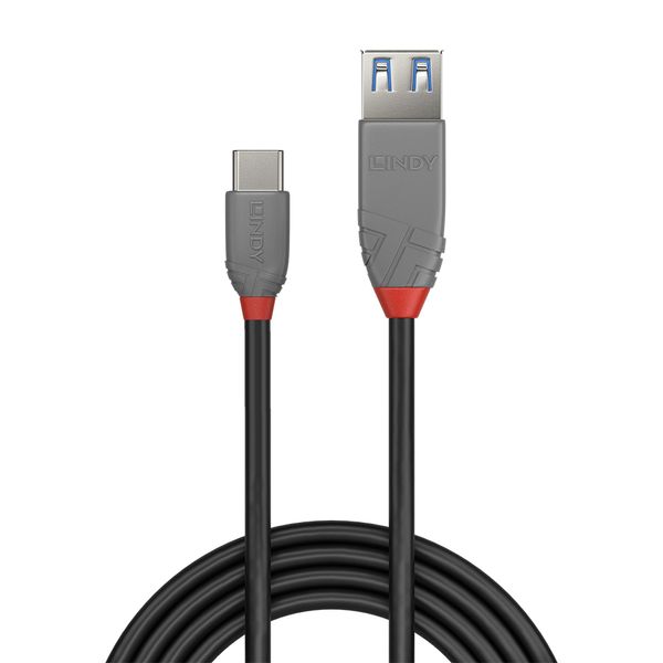 0.15m USB 3.2 Type C to A Adapter Cable, 10Gbps, Anthra Line USB Type C Male to A Female image 2