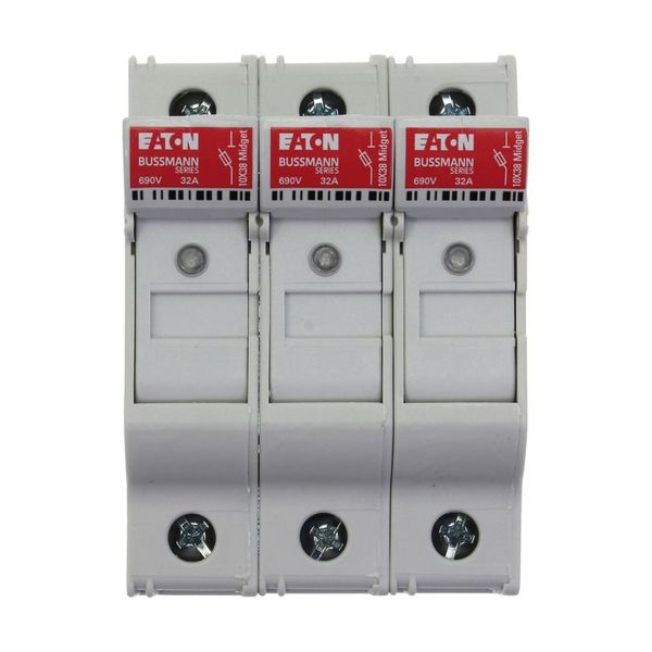 Fuse-holder, LV, 30 A, AC 600 V, 10 x 38 mm, 3P+N, UL, IEC, DIN rail mount image 54