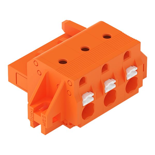 1-conductor female connector push-button Push-in CAGE CLAMP® orange image 1