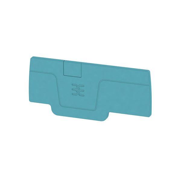 End plate (terminals), 64.15 mm x 2.1 mm, blue image 1