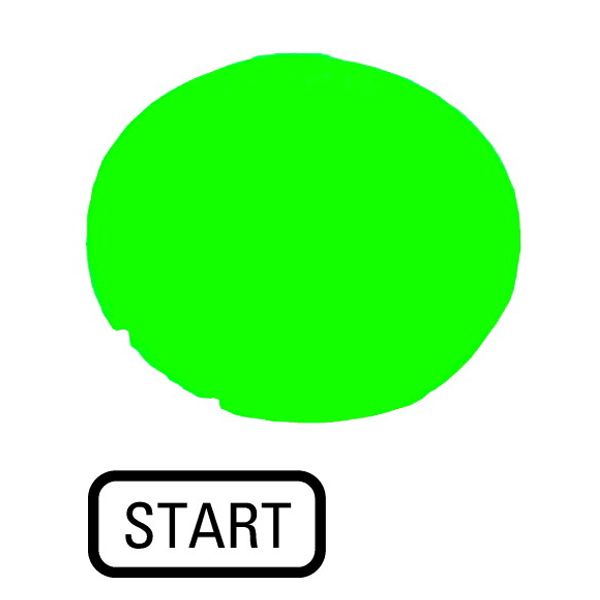 Button lens, flat green, START image 1