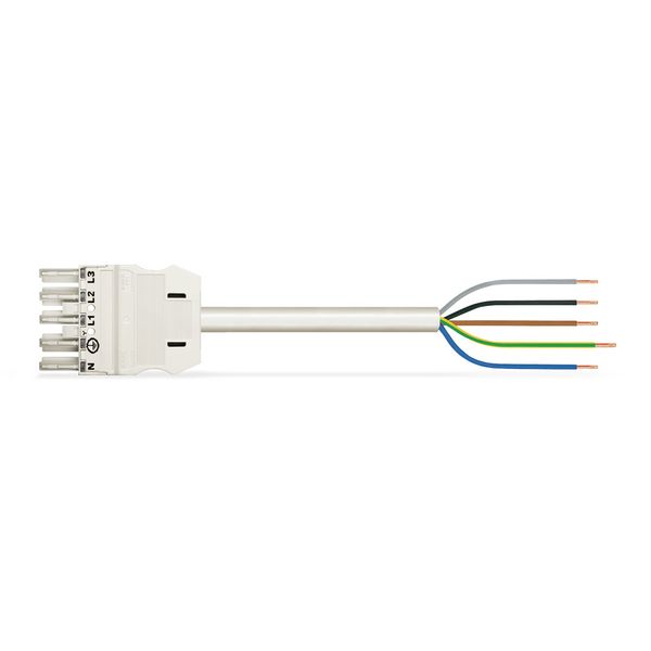 pre-assembled connecting cable;Eca;Socket/open-ended;white image 1