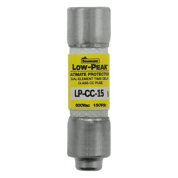 Fuse-link, LV, 15 A, AC 600 V, 10 x 38 mm, CC, UL, time-delay, rejection-type image 1